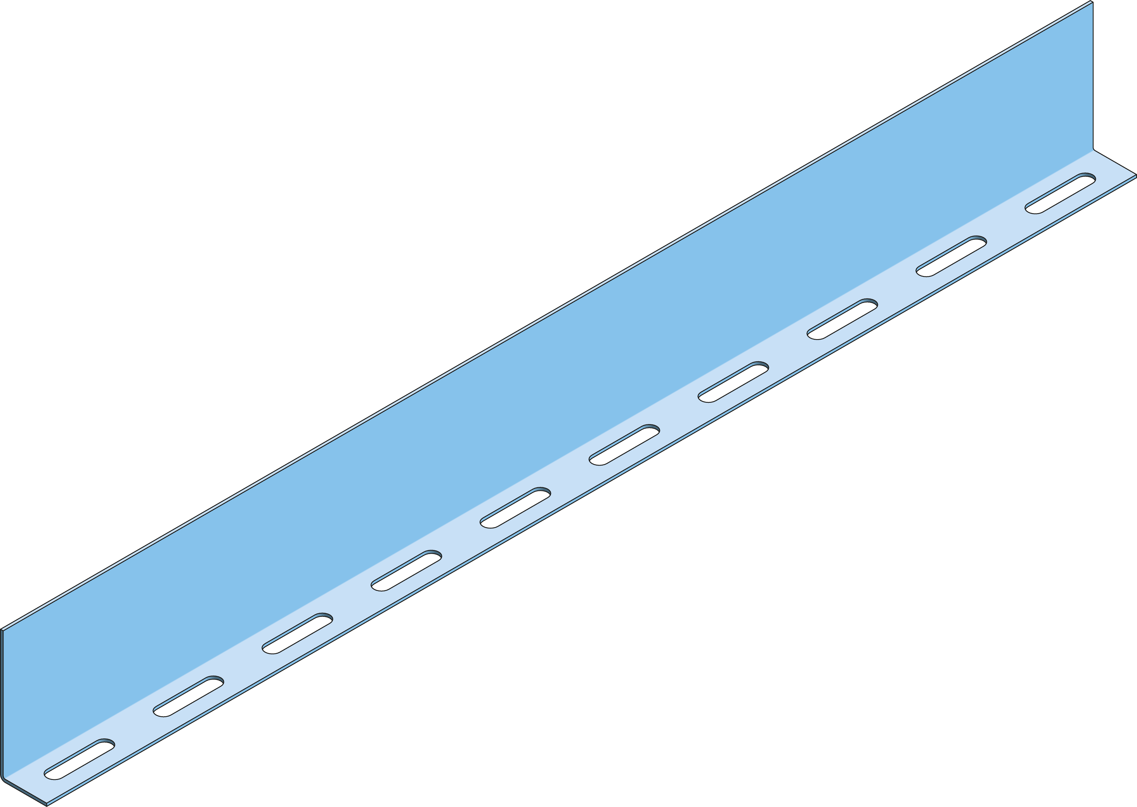 Scheidingsschot Recht Kabelladder ECL100 RVS316