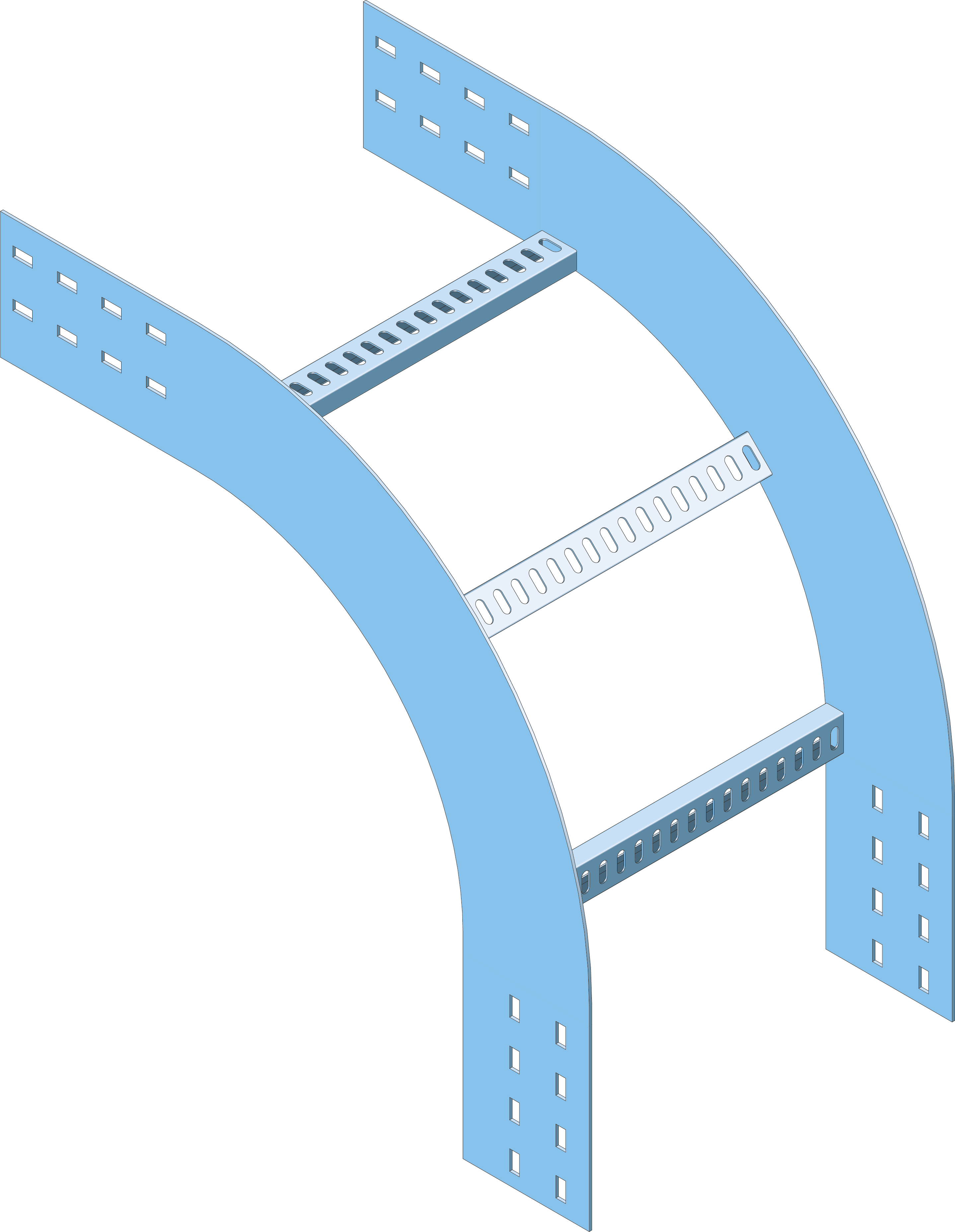 Valstuk 90° Kabelladder ECL150 900mm TV