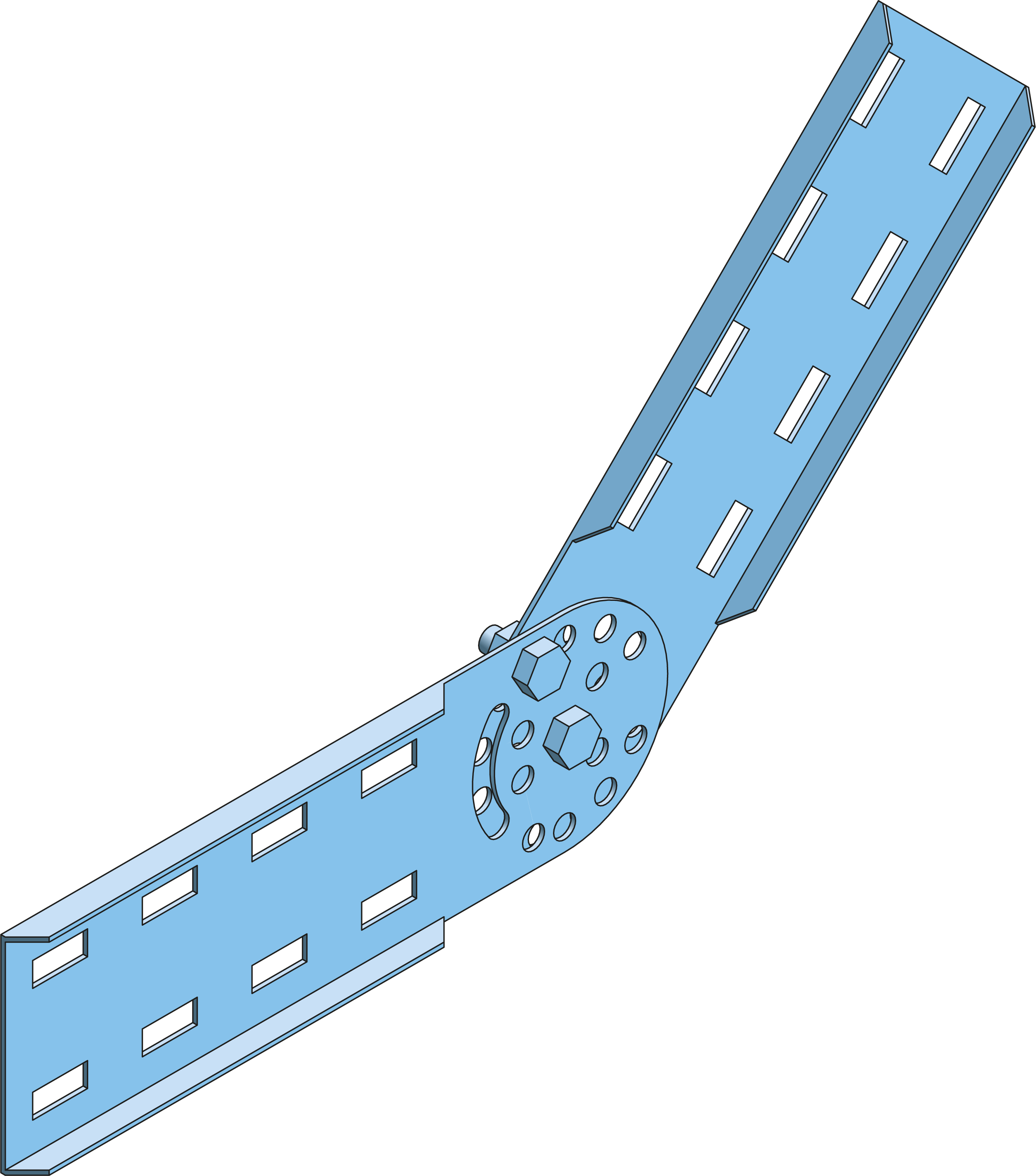 Koppelplaat Scharnier Verticaal Kabelladder ECL100 RVS304