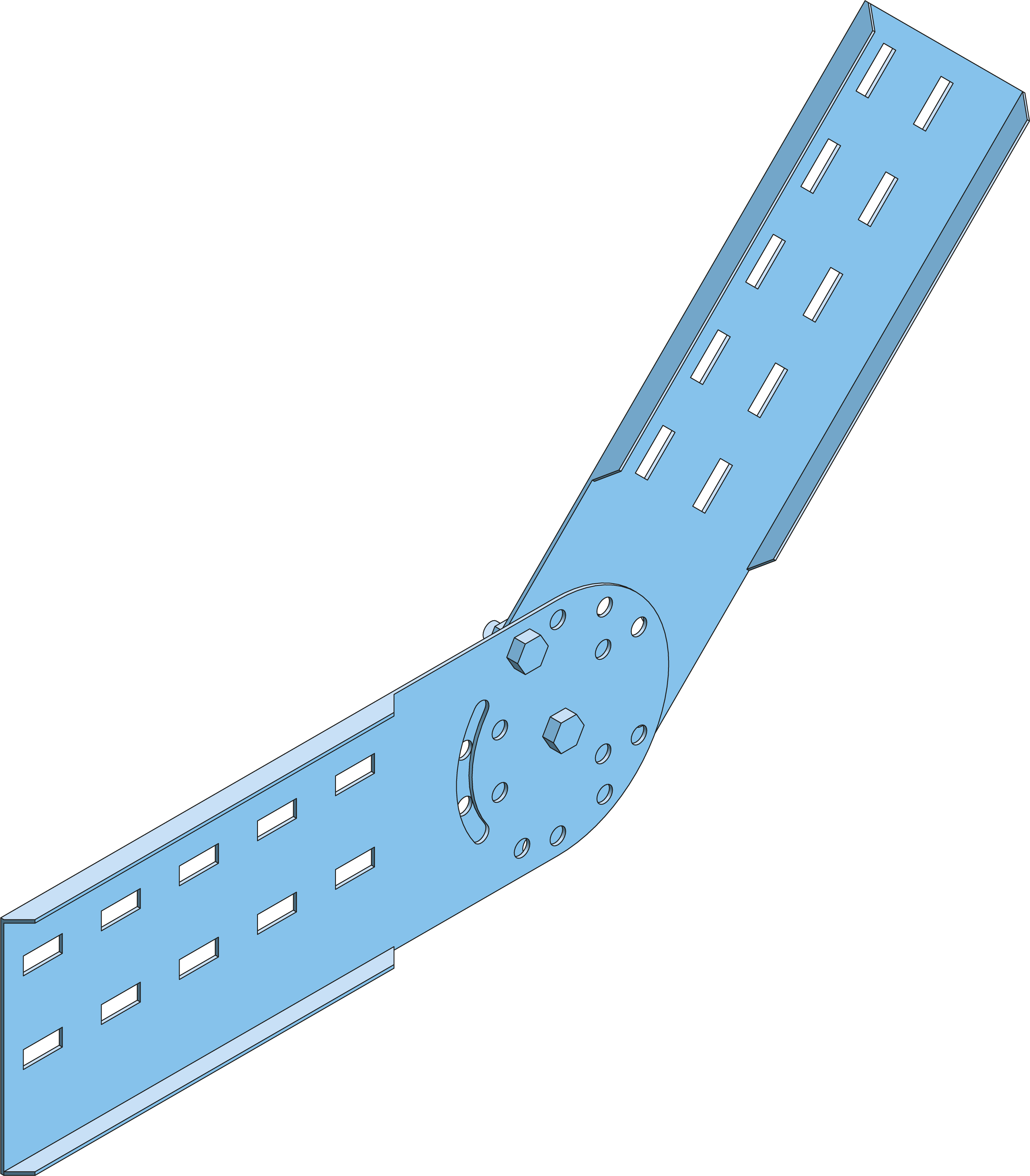 Koppelplaat Scharnier Verticaal Kabelladder ECL150 RVS304