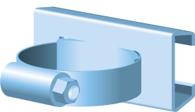 Buisklem met Montageprofiel Kabelbeschermbuis 30mm RVS316