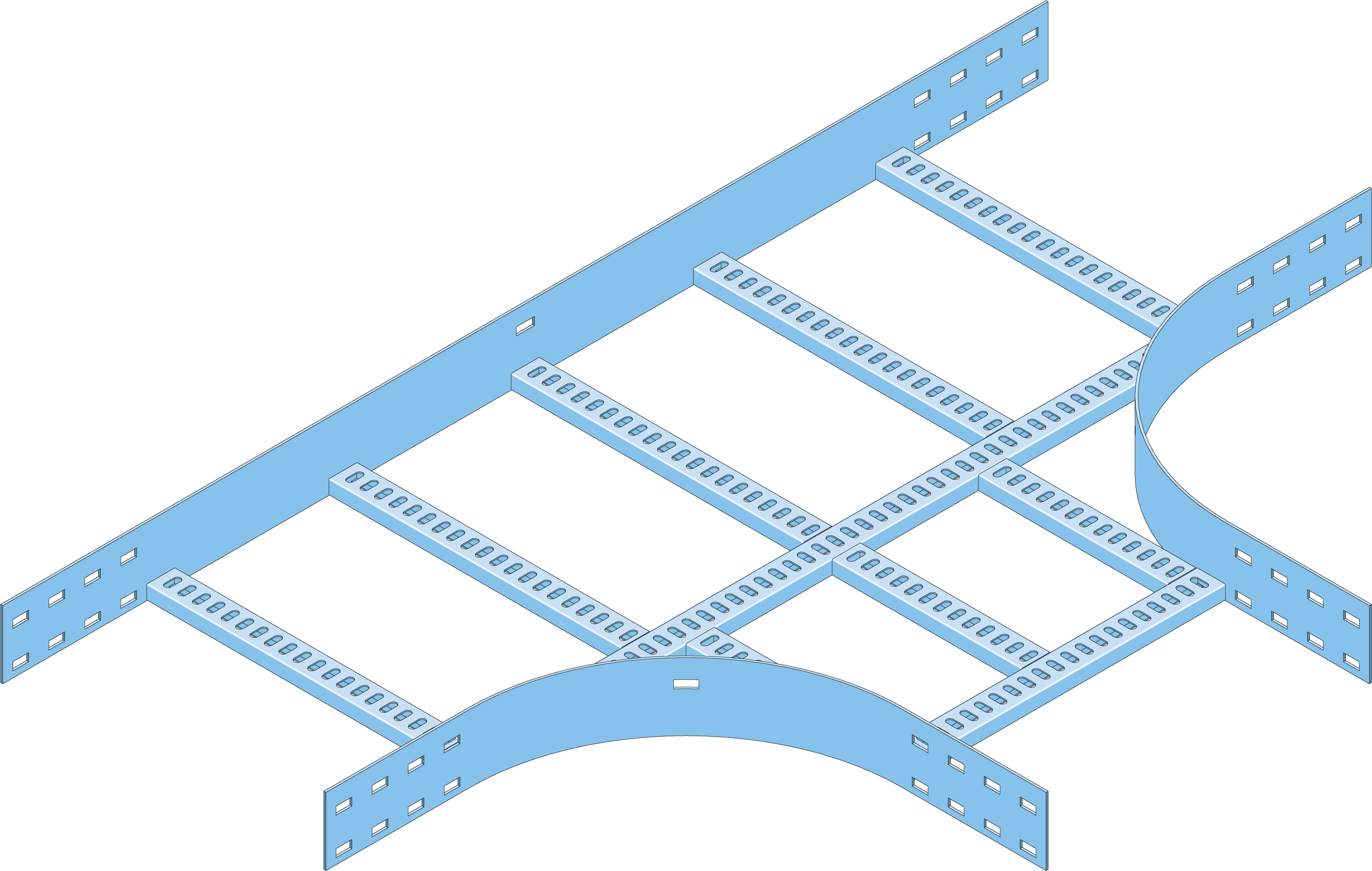 T-stuk Kabelladder ECL100 200mm TV