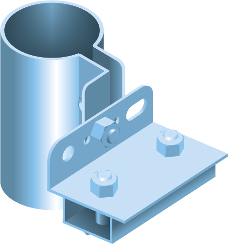 Tread/Pendant Pipe Clamp Draaibaar Kabelbeschermbuis 60mm TV