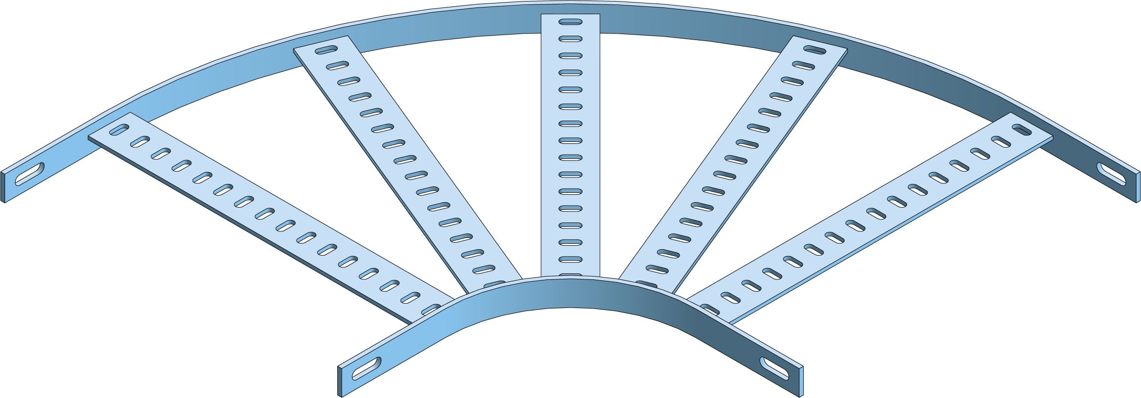 Bocht Horizontaal Marine Ladder 500mm TV