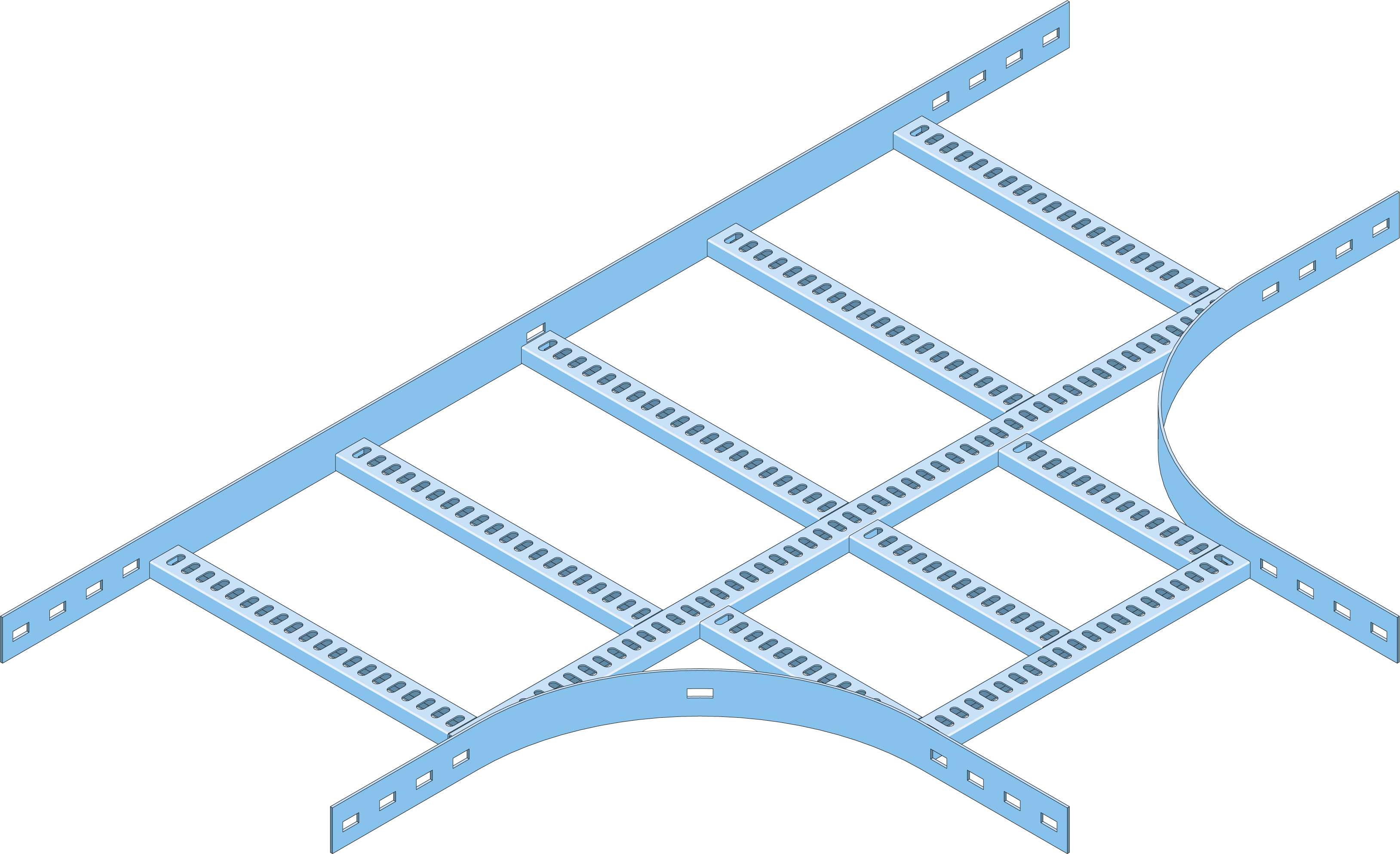 T-stuk Kabelladder ECL60 400mm TV