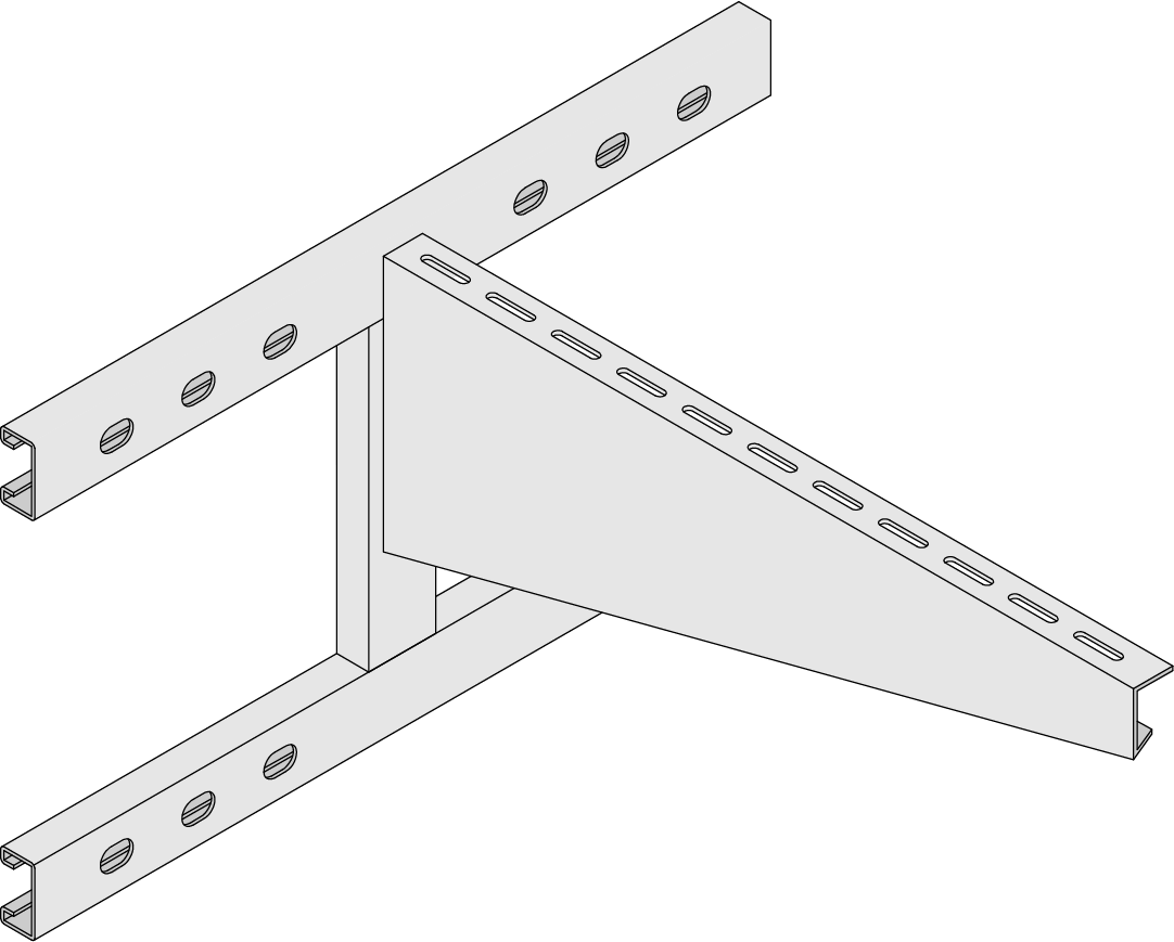 Draagarm Balk Heavy Duty 380mm HDG