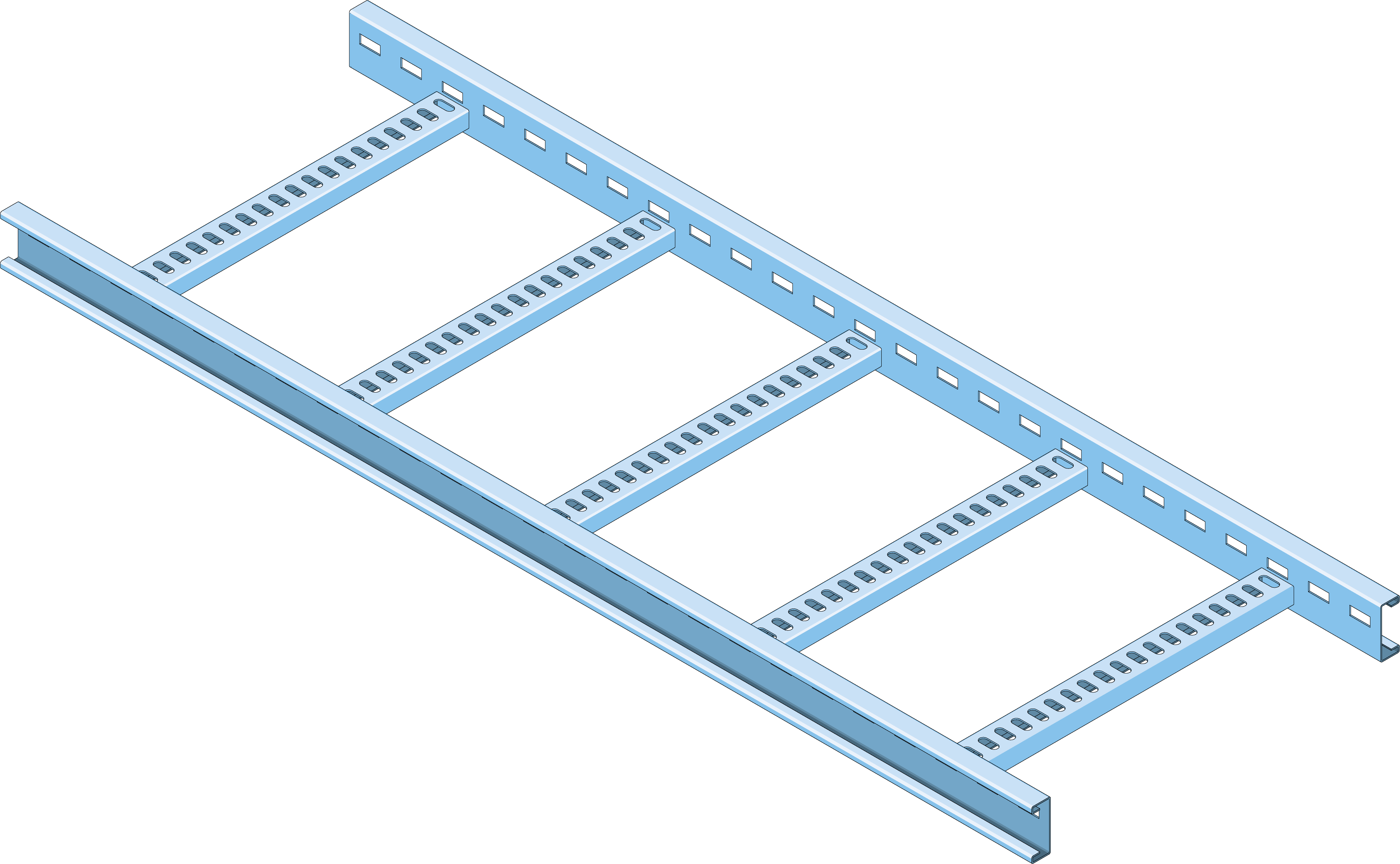 Kabelladder ECL60 400mm RVS316